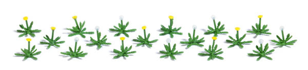 Busch 1246 HO Scale Dandelions - Assembled -- pkg(18)