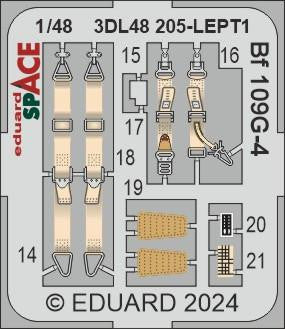 Eduard 3DL48205 1/48 Bf 109G-4 SPACE SPACE for EDUARD