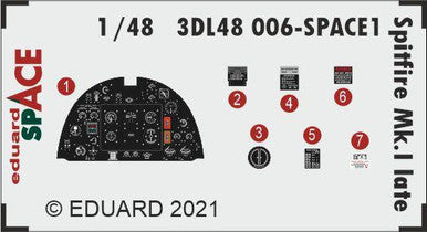 Eduard 3DL48006 1/48 Spitfire Mk.I Late Space for Eduard
