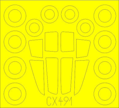 Eduard CX491 1/72 Mask Su34 for TRP Canopy Mask Set