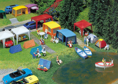 Faller 130504 HO Scale Set of Camping Tents Accessory Kit