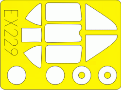 Eduard EX229 1/48 Paint Mask for TRUMPETER MiG-3 Canopy Mask Set
