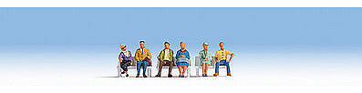 Noch 15532 HO Scale Seated People -- Set #2 pkg(6)