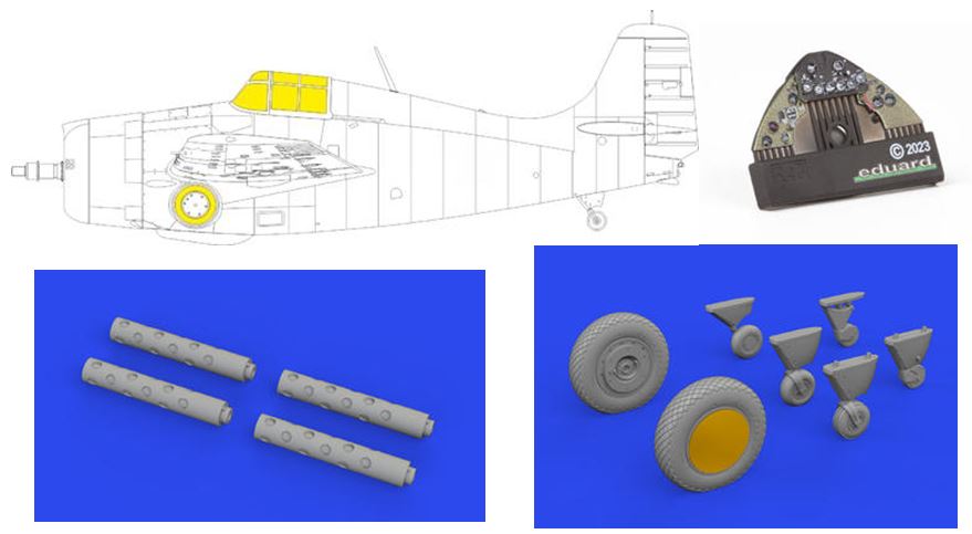 Eduard 644226 1/48 Aircraft- FM2 LooKplus for EDU (Mask, Photo-Etch & Resin)