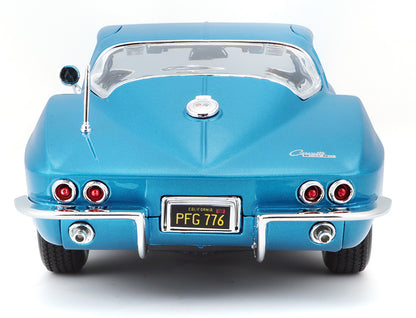 Maisto 31640BL 1/18 1965 Chevrolet Corvette, Metallic Light Blue