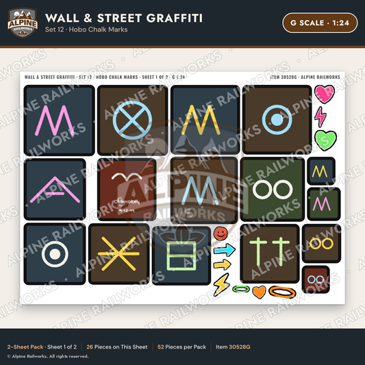 Alpine Railworks 30528G G Scale Wall & Street Graffiti Cut-Outs