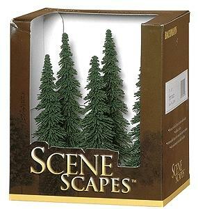 Bachmann 32004 HO Scale SceneScapes Spruce Trees 5 to 6" (12.7 to