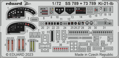 Eduard 73789 1/72 Ki-21-Ib - for ICM Photo Etch Detail Set