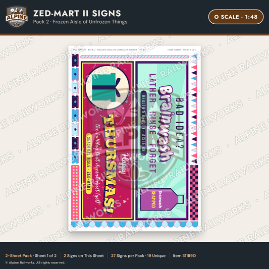 Alpine Railworks 31189O O Scale Grocery Store Signs - Funny Products