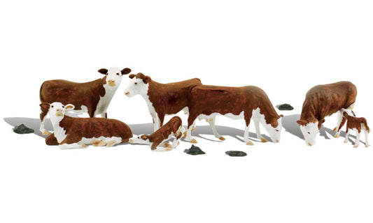 Woodland Scenics A2767 All Scale Hereford Cows - O scale