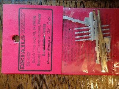 Details West 937 HO Scale Code 70 Switch Frog Set w/Plastic Railbars Guard Rails