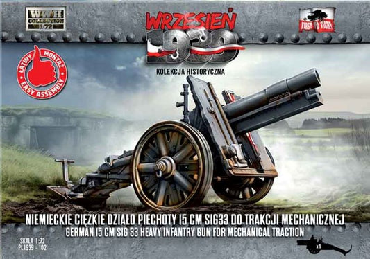 First To Fight Models 102 1/72 WWII 15cm SIG33 German Heavy Infantry Gun for Mec