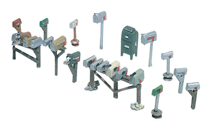 Woodland Scenics D206 All Scale Assorted Mailboxes HO Scale Kit