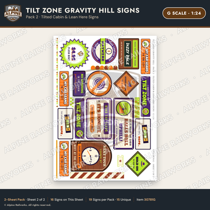 Alpine Railworks 30781G G Scale Roadside Signs - Mystery Spot