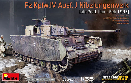 Miniart Models 35342 1/35 WWII PzKpfw IV Ausf J Nibelungenwerk Late Production T
