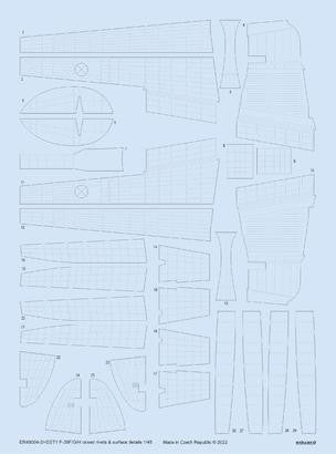 Eduard ER48004 1/48 P-38F/G/H Raised Rivets & Surface Details for