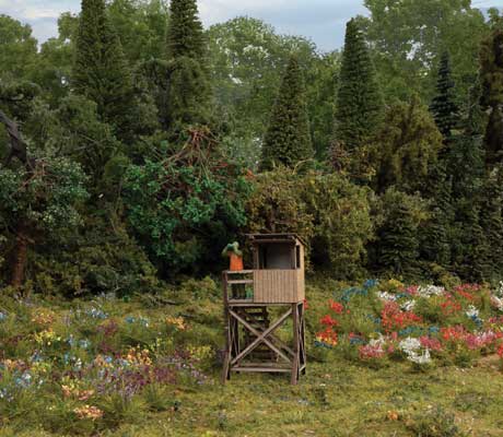 Walthers Scenemaster 4111 HO Scale Elevated Deer Stand -- Laser-Cut Wood Kit - 1