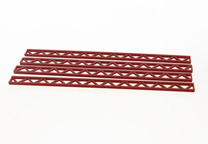 3D To Scale 50-155-R 1/50 Construction Girders, 4-Pack Steel Red