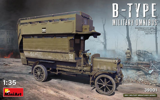 Miniart Models 39001 1/35 WWI B-Type Military Omnibus