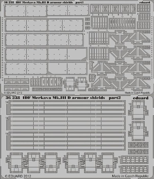 Eduard 36238 1/35 Armor- IDF Merkava Mk III D Armor Shields for HBO
