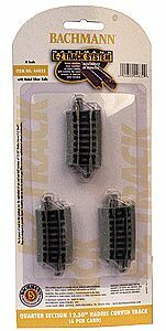 Bachmann 44832 N Scale E-Z Track Curved Track Nickel Silver Gray