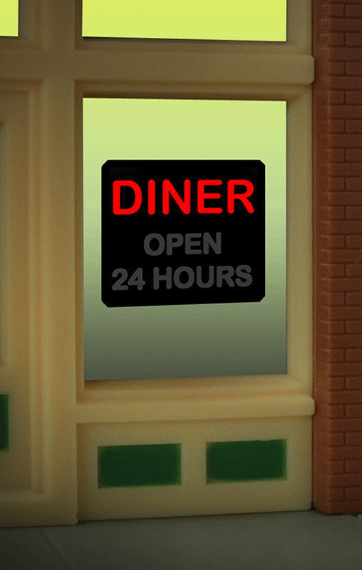 Miller Engineering 8965 O/HO Scale Diner Window Sugn
