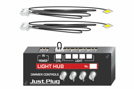 Woodland Scenics 5700 All Scale Just Plug(TM) -- Lights & Hub Set (Warm White)