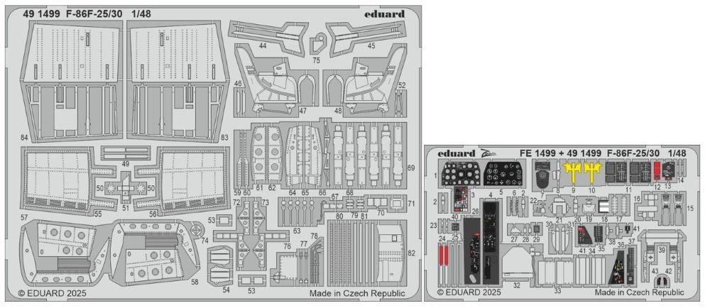 Eduard 491499 1/48 Aircraft- F86F25/30 for ARX (Painted)