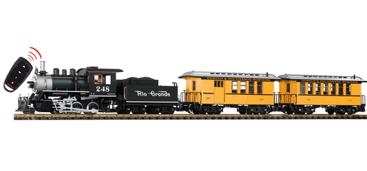 Piko 38112 G Scale D&RGW Passenger R/C Starter Set, 120V