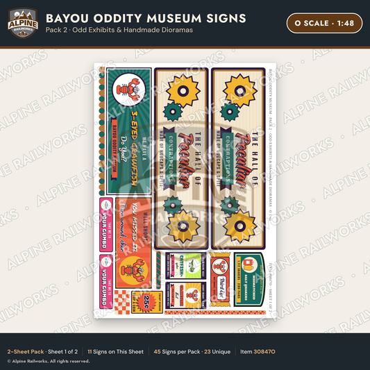 Alpine Railworks 30847O O Scale Roadside Signs - Oddity Museum
