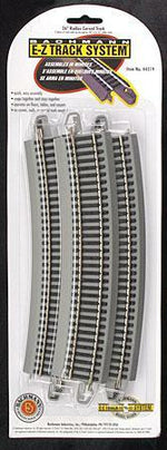 Bachmann 44519 HO Scale E-Z Track Curved Track Nickel Silver Gray
