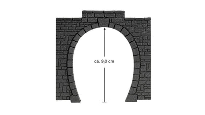 Noch 60010 HO Scale Single-Track Tunnel Portal, Gray, 2-Pack
