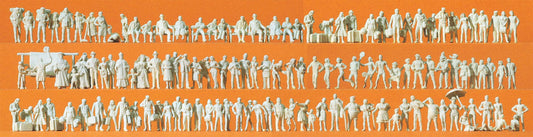 Preiser 79006 N Scale Travelers & Passers-by Unpainted Set