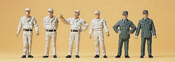 Preiser 10457 HO Scale People Working Federal Emergency Service Workers (1950)