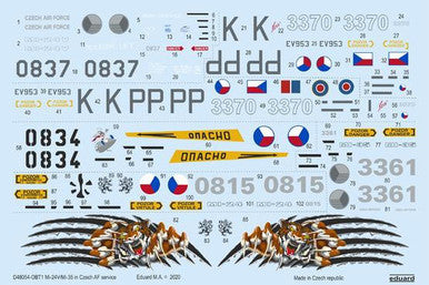 Eduard D48054 1/48 Decal Mi-24V/Mi-35 in Czech AF Service for Zvezda