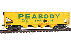Walthers Trainline 931-1658 HO Offset Quad Hopper - Peabody #6802