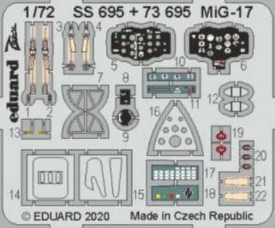 Eduard 73695 1/72 for AIR (Pre-Painted) Photo Etch Detail Set