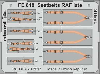 Eduard FE818 1/48 Seatbelts RAF Late Steel