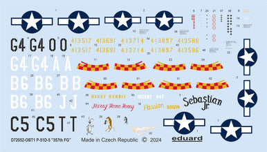 Eduard D72052 1/72 P-51D-5 357th FG Decal for EDUARD