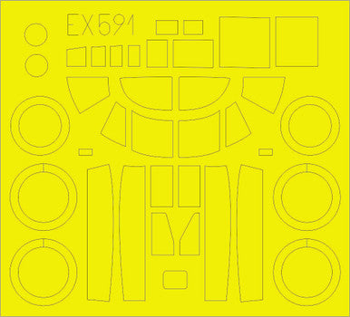 Eduard EX591 1/48 Mask A-26B for RMG Canopy Mask Set