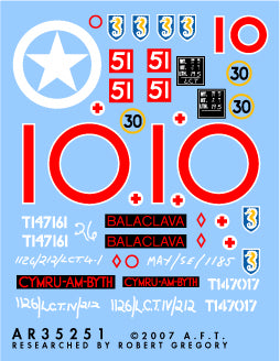 Archer Fine Transfers 35251 1/35 13/18 Hussars Balaclava M4A2 (Cast Hood) & CYMR