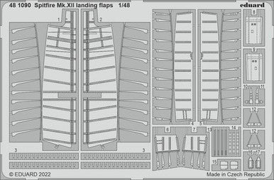 Eduard 481090 1/48 Spitfire Mk.XII Landing Flaps for Airfix