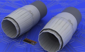 Eduard 648044 1/48 Aircraft- MiG29 Exhaust Nozzles for ACY & EDU (Photo-Etch & R