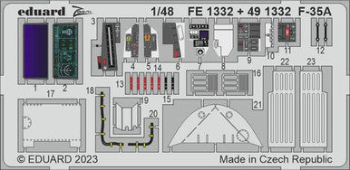 Eduard 491332 1/48 F-35A for Tamiya Photo Etch Detail Set
