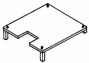 Details West AS-223 HO Scale Antenna Mounting Stands pkg(2) -- Style 2