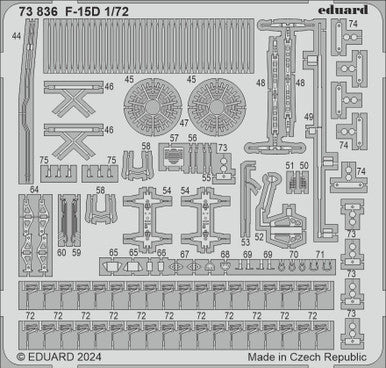 Eduard 73836 1/72 F-15D Photo Etch Set for FINE MOLDS