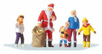 Preiser 29098 HO Scale Santa Cluas with 4 Children