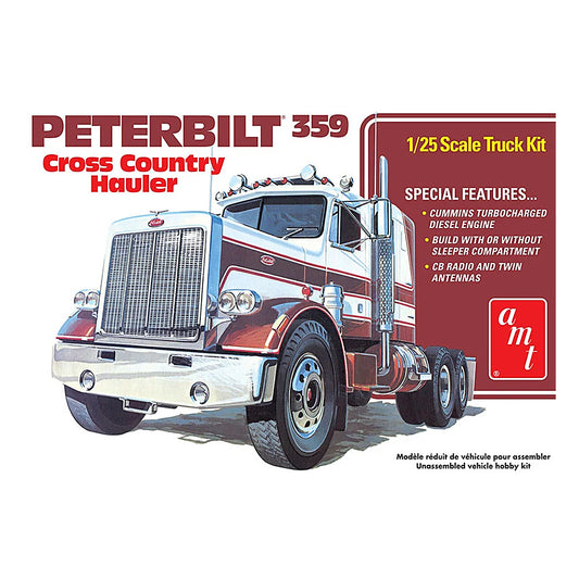 amt 1477 1 25 scale peterbilt 359 cross country hauler