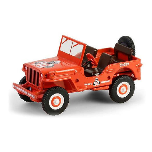greenlight 28160 a 1 64 scale 1944 willys mb smokey bear 80th anniversary
