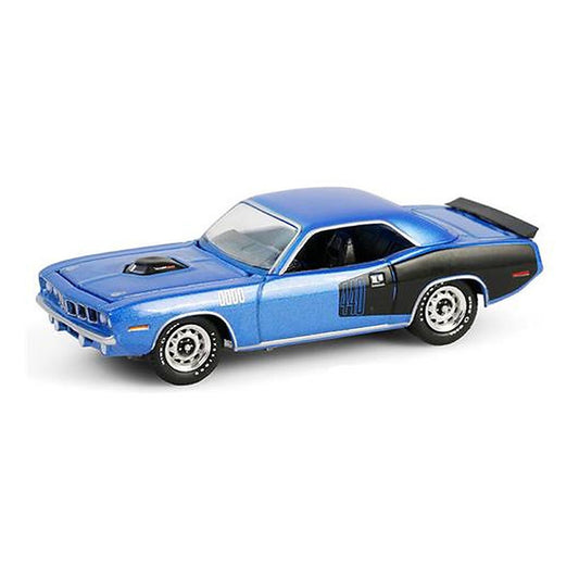 greenlight 28160 d 1 64 scale 1971 plymouth cuda 440 6bbl shaker